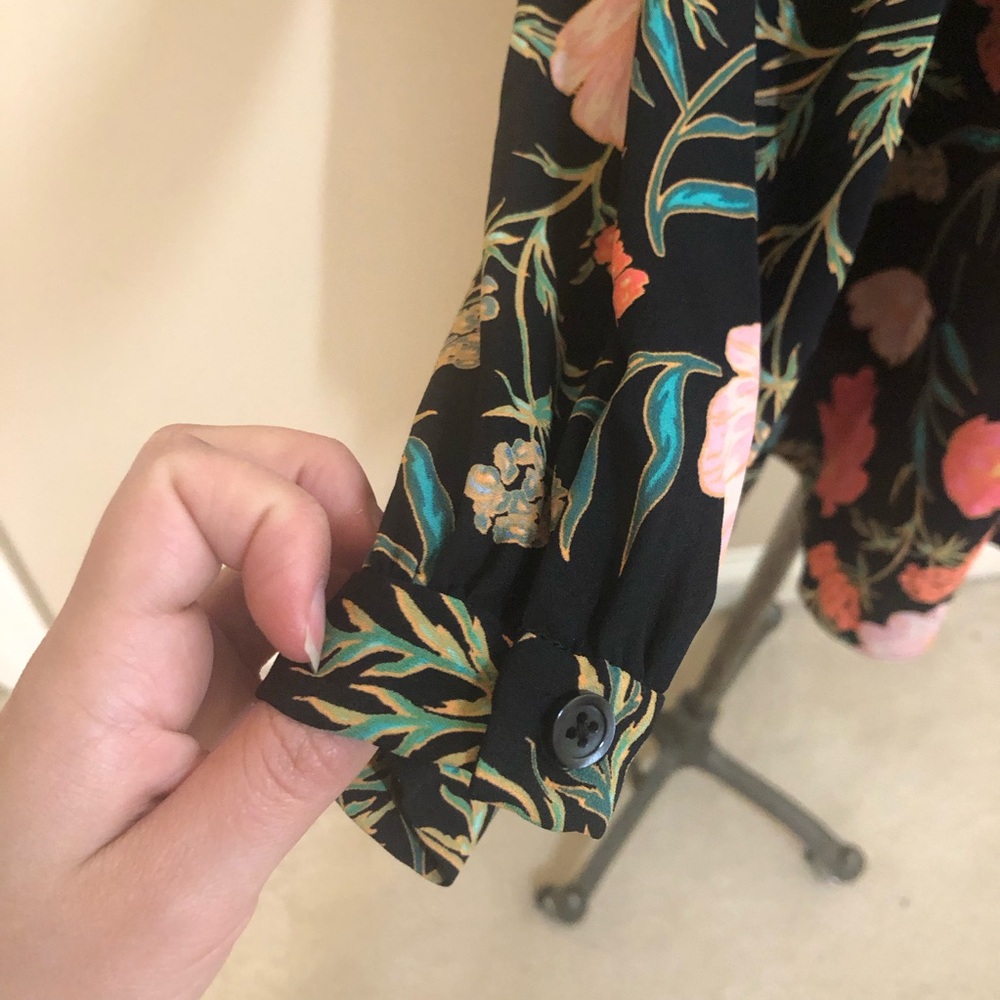 Kate spade floral blossom cold shoulder top blouse ruffle - Picture 3 of 16